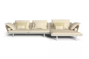 TALENTI set de 2 chaises pliantes d'extérieur QUEEN Collection  PiùTrentanove (White - Aluminium verni et tissu) - Amoble Design