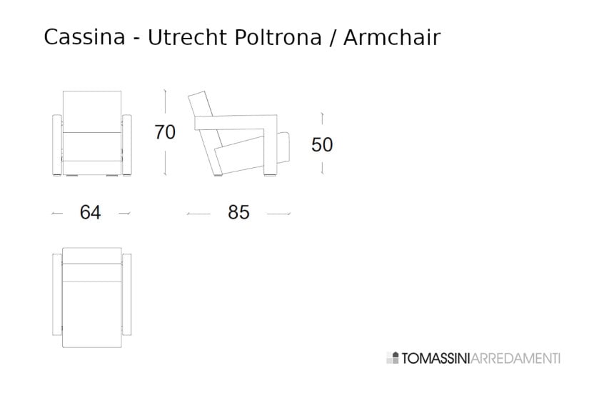 Utrecht Armchair - Blue Version (Expo Offer) - Cassina